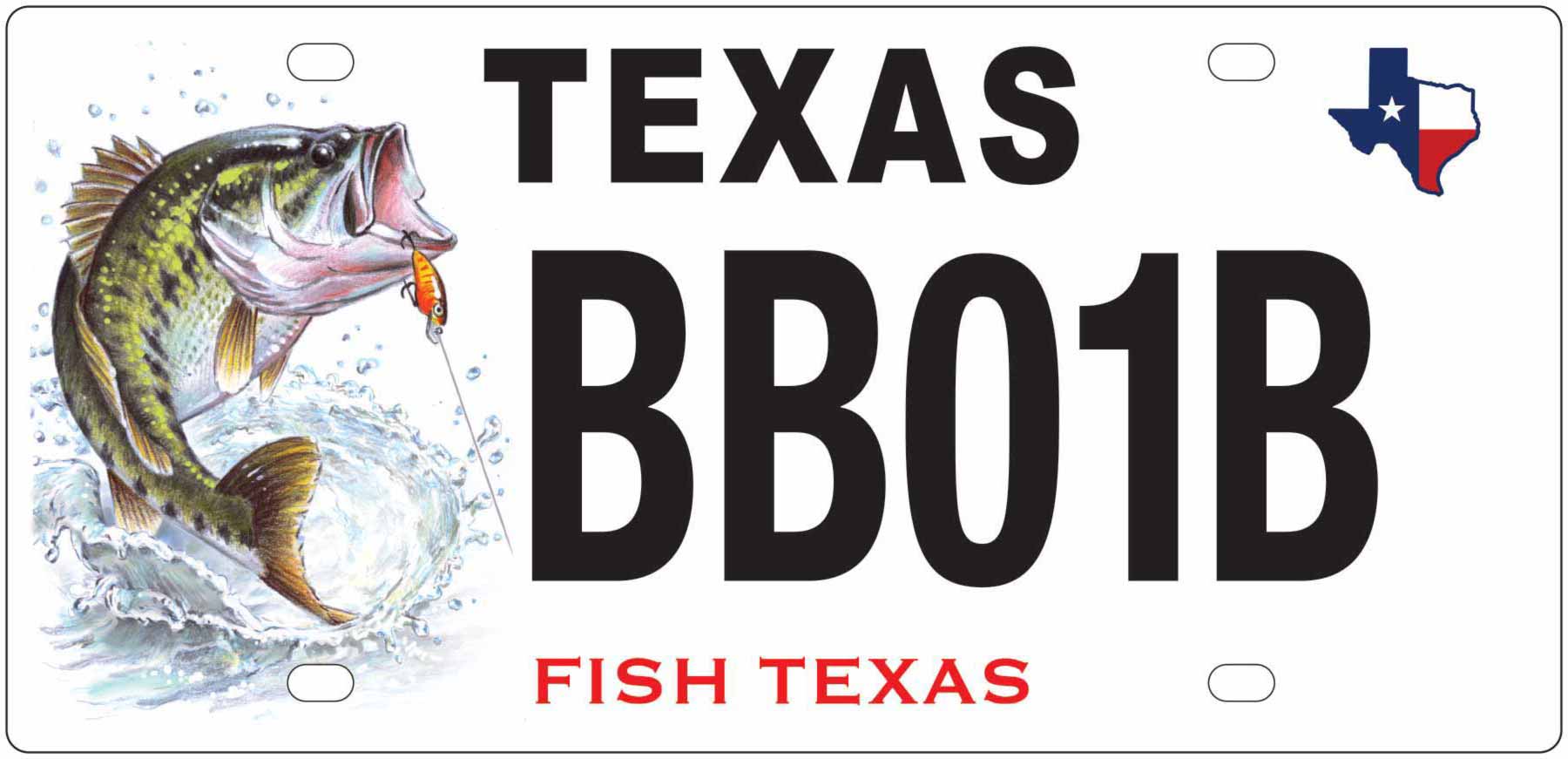 Texas Largemouth Bass License Plate