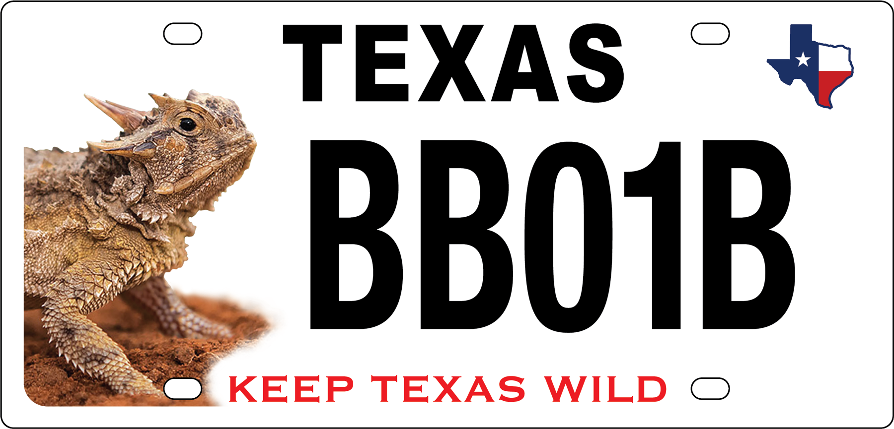 Texas Horned Lizard License Plate