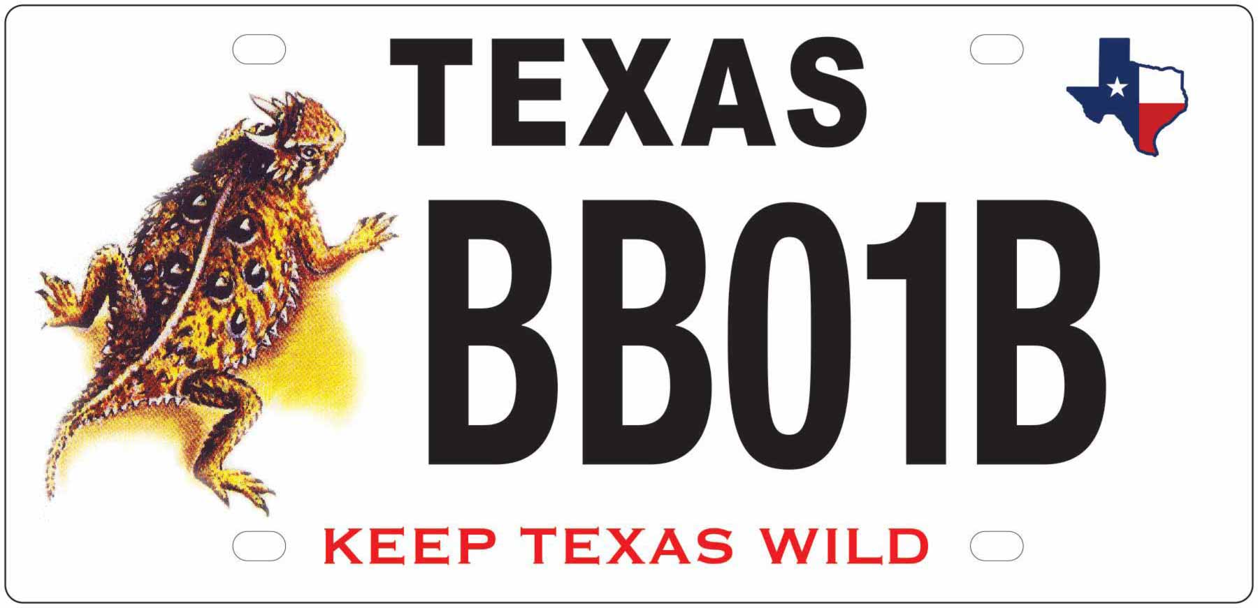 Horned Lizard License Plate